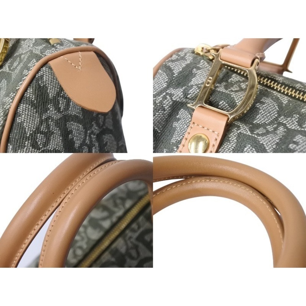 Dior green Tan handbag Trotter Beige Christian - Picture 4 of 9